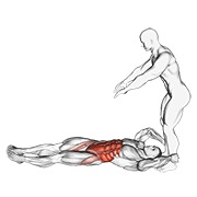 ท่า Assisted Lying Leg Raise With Lateral Throw Down
