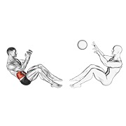 ท่า Assisted Motion Russian Twist