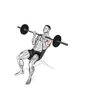 ท่า Barbell Incline Reverse-grip Press