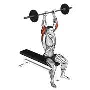 ท่า Barbell Seated Overhead Triceps Extension