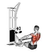 ท่า Cable Floor Seated Wide-grip Row