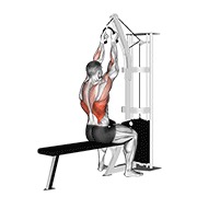 ท่า Cable Lateral Pulldown (with Rope Attachment)