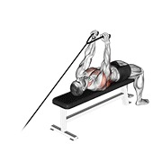 ท่า Cable Lying Extension Pullover (with Rope Attachment)