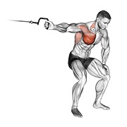 ท่า Cable One Arm Lateral Bent-over