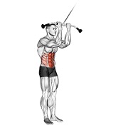 ท่า Cable Standing Crunch
