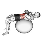 ท่า Crunch (on Stability Ball)