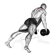 ท่า Dumbbell Decline Shrug V. 2