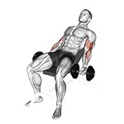 ท่า Dumbbell Incline Curl V. 2