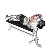 ท่า Dumbbell Lying One Arm Deltoid Rear