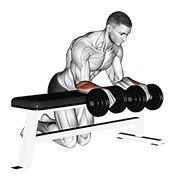 ท่า Dumbbell Over Bench Wrist Curl