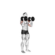 ท่า Dumbbell Standing Alternate Overhead Press