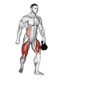 ท่า Kettlebell Lunge Pass Through
