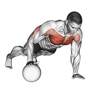 ท่า Push-up Medicine Ball