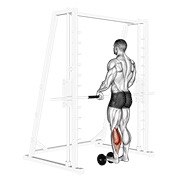 ท่า Single Leg Calf Raise (on A Dumbbell)
