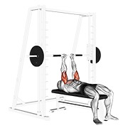 ท่า Smith Close-grip Bench Press