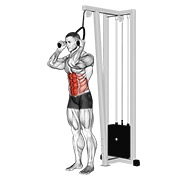 ท่า Cable Standing Crunch (with Rope Attachment)