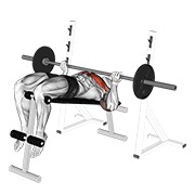 ท่า Barbell Reverse Grip Decline Bench Press