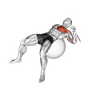 ท่า Cable One Arm Press On Exercise Ball