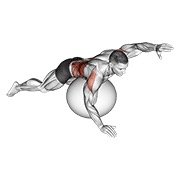 ท่า Exercise Ball Alternating Arm Ups