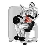 ท่า Lever Seated Crunch