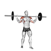ท่า Barbell Standing Wide Military Press