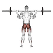ท่า Barbell Full Squat (back Pov)