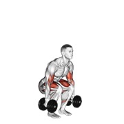 ท่า Dumbbell Biceps Curl Squat