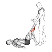 ท่า Assisted Lying Calves Stretch
