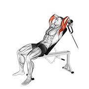 ท่า Cable Rope Incline Tricep Extension