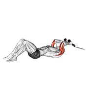 ท่า Cable Rope Lying On Floor Tricep Extension