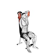 ท่า Dumbbell Seated Triceps Extension