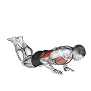 ท่า Close-grip Push-up (on Knees)