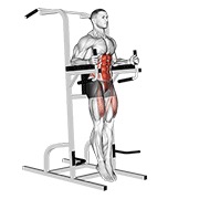 ท่า Captains Chair Straight Leg Raise