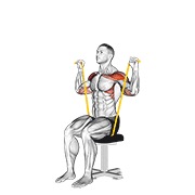 ท่า Resistance Band Seated Shoulder Press