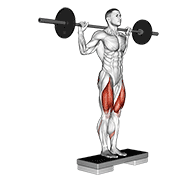 ภาพเคลื่อนไหวสาธิตท่า Barbell Rear Lunge V. 2 เน้นกล้ามเนื้อกล้ามเนื้อก้น