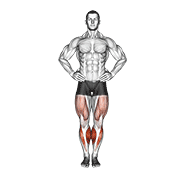 ภาพเคลื่อนไหวสาธิตท่า Circles Knee Stretch เน้นกล้ามเนื้อน่อง