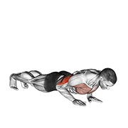 ภาพเคลื่อนไหวสาธิตท่า Close-grip Push-up เน้นกล้ามเนื้อกล้ามเนื้อหลังแขน (ไทรเซปส์)