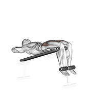 ภาพเคลื่อนไหวสาธิตท่า Decline Sit-up เน้นกล้ามเนื้อหน้าท้อง