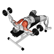 ภาพเคลื่อนไหวสาธิตท่า Dumbbell Fly เน้นกล้ามเนื้อกล้ามเนื้อหน้าอก