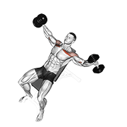 ภาพเคลื่อนไหวสาธิตท่า Dumbbell Incline Breeding เน้นกล้ามเนื้อกล้ามเนื้อหน้าอก