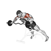 ภาพเคลื่อนไหวสาธิตท่า Ez Barbell Anti Gravity Press เน้นกล้ามเนื้อไหล่ (เดลทอยด์)