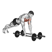 ภาพเคลื่อนไหวสาธิตท่า Floor Fly (with Barbell) เน้นกล้ามเนื้อกล้ามเนื้อหน้าอก