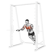 ภาพเคลื่อนไหวสาธิตท่า Incline Reverse Grip Push-up เน้นกล้ามเนื้อกล้ามเนื้อหน้าอก