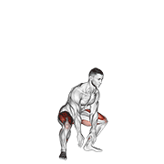 ภาพเคลื่อนไหวสาธิตท่า Jump Squat V. 2 เน้นกล้ามเนื้อกล้ามเนื้อก้น