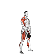 ภาพเคลื่อนไหวสาธิตท่า Kettlebell One Arm Snatch เน้นกล้ามเนื้อไหล่ (เดลทอยด์)