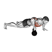 ภาพเคลื่อนไหวสาธิตท่า Kettlebell Plyo Push-up เน้นกล้ามเนื้อกล้ามเนื้อหน้าอก