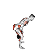 ภาพเคลื่อนไหวสาธิตท่า Kettlebell Swing เน้นกล้ามเนื้อกล้ามเนื้อก้น