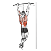ภาพเคลื่อนไหวสาธิตท่า Rocky Pull-up Pulldown เน้นกล้ามเนื้อปีกหลัง (แลตส์)