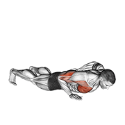 ภาพเคลื่อนไหวสาธิตท่า Single Arm Push-up เน้นกล้ามเนื้อกล้ามเนื้อหน้าอก