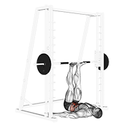 ภาพเคลื่อนไหวสาธิตท่า Smith Hip Raise เน้นกล้ามเนื้อหน้าท้อง